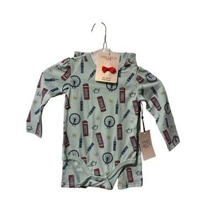 Paris Hilton Girls Long Sleeve Pant Set‎ 24M London Icons Print